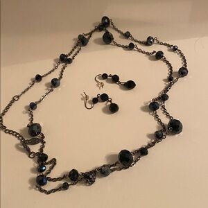 Aldo Long Fashion Necklace and Matching Earrings